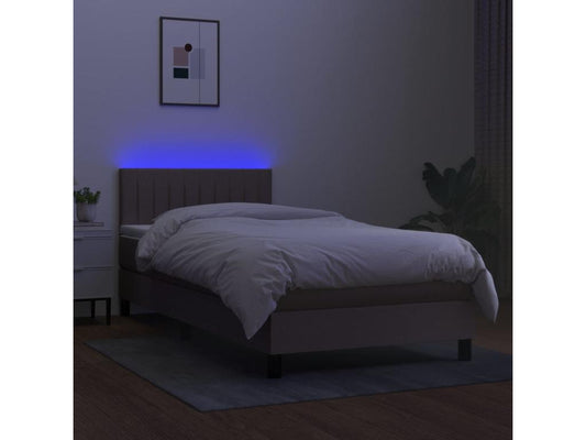 Sommier à Chicyla de lit avec matelas LED Chicyla 90x200 cm Tissu HLYG77965