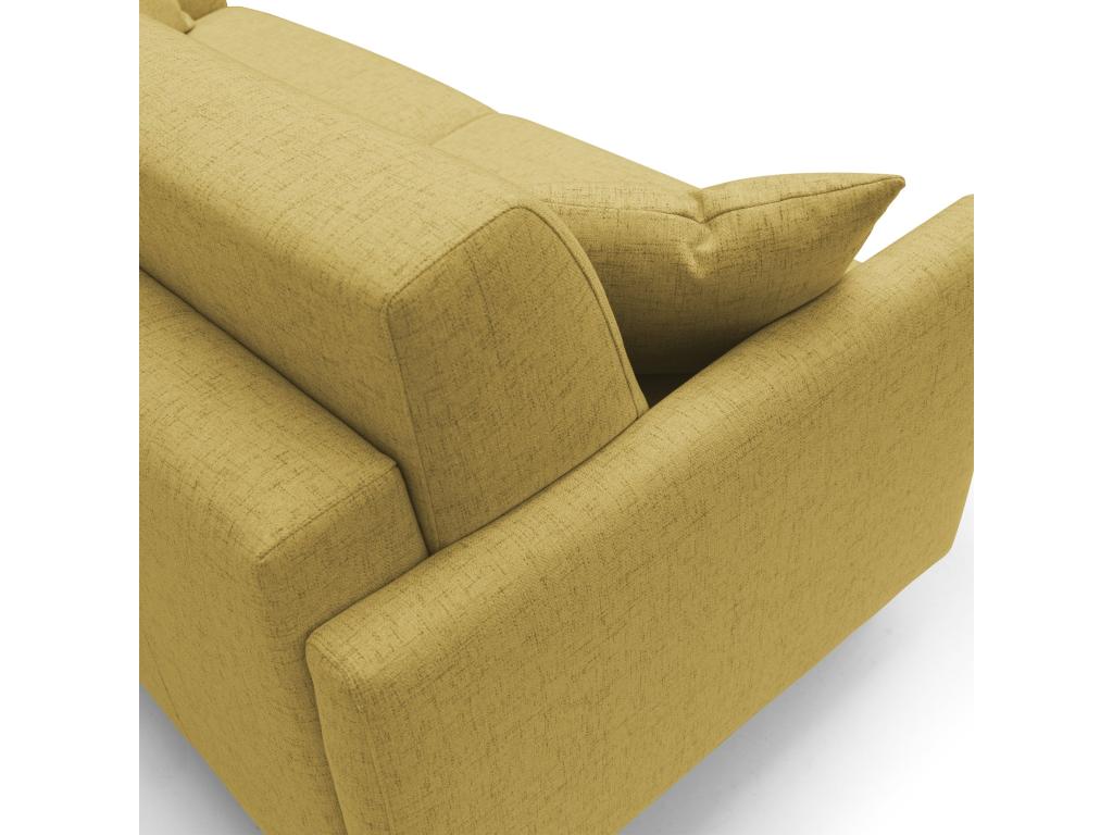 Chicyla Canapé lit convertible en tissu FELIS imperméable T03 200 cm mat- 160x197 jaune QWBF06123