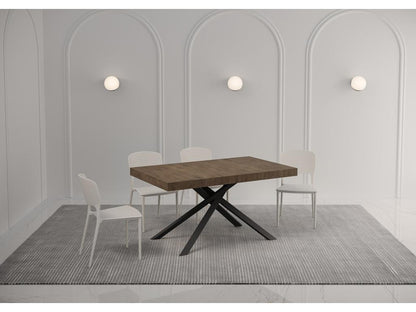 Table extensible 90x140/244 cm Karida noyer pieds anthracite UBEE61100