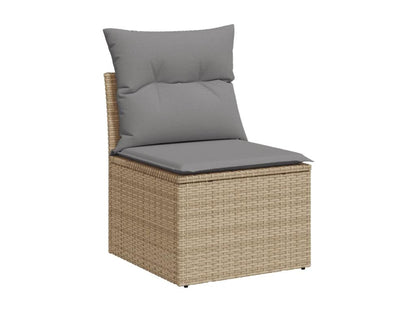 Salon de jardin avec coussins 7 pcs beige résine tressée EILC63150