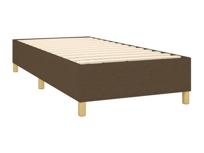 Sommier tapissier et matelas et LED Marron foncé 90x200cm Tissu DJFH88066
