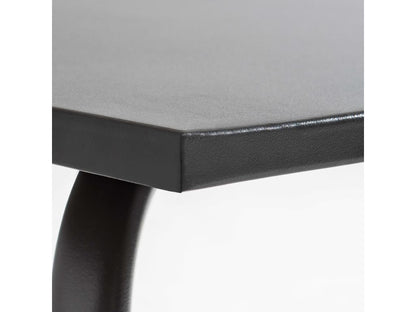 Table de jardin carrée en métal anthracite - Domopure WNVU26128