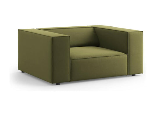 Domopure - Fauteuil Domopure en velours vert clair - 124x102x70cm TDAQ28665