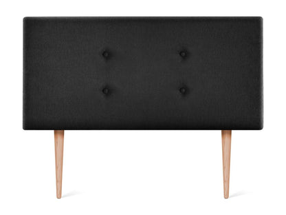 Domopure Tête de lit en tissu Aqualine avec 2 Domopureées de boutons 90x105cm avec pieds Lits 80/90 - Noir TVDC19058