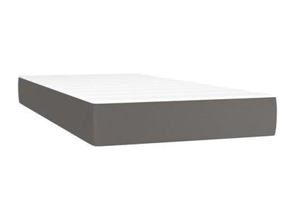 Sommier à Chicyla de lit avec matelas Gris 100x200 Similicuir VYDK53587