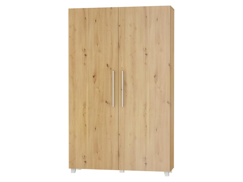 Armoire Lit escamotable Vertical 120x200 cm Chêne Domopure avec porte Lit Rabattable Lit Mural Todor GFIR49861