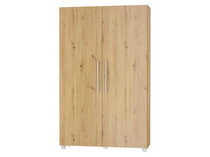 Armoire Lit escamotable Vertical 120x200 cm Chêne Domopure avec porte Lit Rabattable Lit Mural Todor GFIR49861