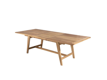 Chicyla - Table de jardin 8/10 personnes - rectangulaire Chicyla extensible 180/240x100x75 cm en bois Teck MTUX47643