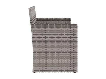 Banc de jardin avec coussins Gris 105 cm Résine tressée YYOB41211