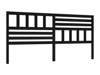 Tête de lit Noir 186x4x100 cm Bois massif de pin QSAF34525