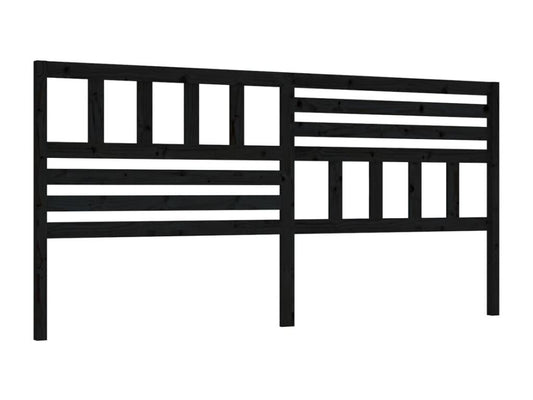 Tête de lit Noir 186x4x100 cm Bois massif de pin QSAF34525