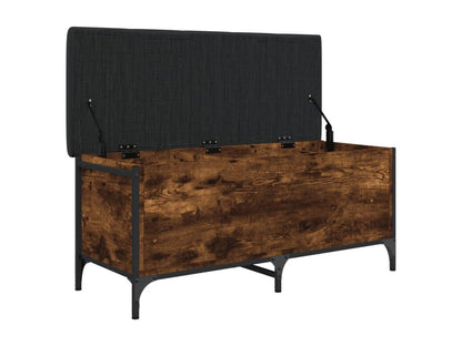 Banc de rangement chêne fumé 102x42x45 bois d'ingénierie RZSZ05674