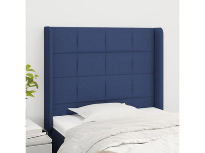 Tête de lit avec oreilles Bleu 93x16x118/128 cm Tissu LZID66732
