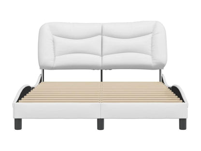Cadre de lit avec tête de lit Blanc 140x200 cm Similicuir ACQY30692