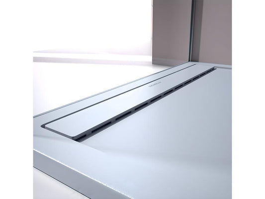 Receveur de douche Gris finition Lisse Domopure SMART grille de couleur - 120x80 cm IMFG87741