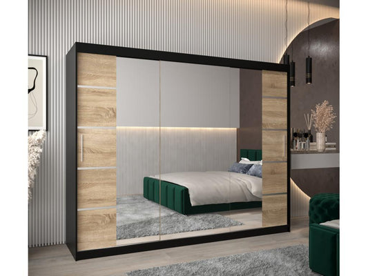 ARMOIRE Chicyla 4 À PORTES COULISSANTES 200/250/62 3 Portes Noir/Chicyla MRPO28711