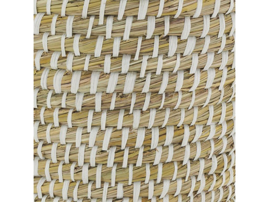 Corbeille à papier en jonc naturel et plastique recyclé DBUF70544