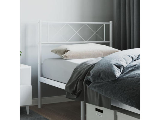 Tête de lit métal blanc 100cm PZQA60286