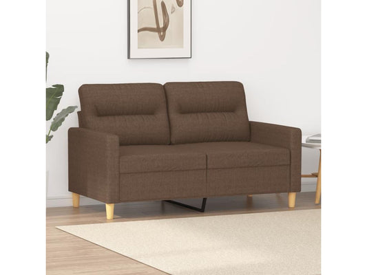 Canapé à 2 places Marron 120 cm Tissu ZEDA35251