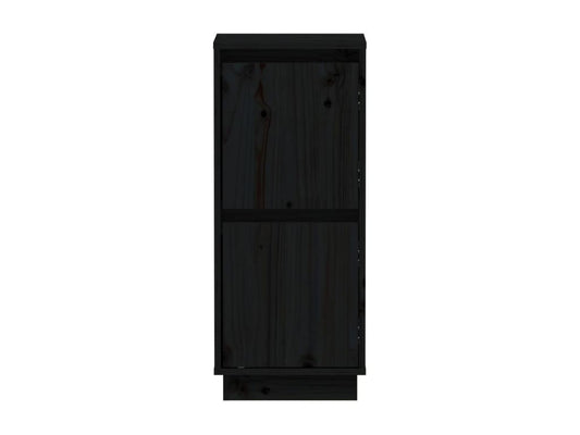 Buffets 2 pcs Noir 31.5x34x75 cm Bois massif de pin JTDS40118