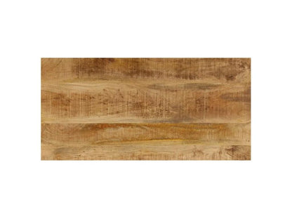 Table basse rectangulaire manguier massif clair et métal noir Grey LAWC98859