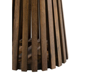 Table d'Appoint Design en Bois Meublori 40cm Marron