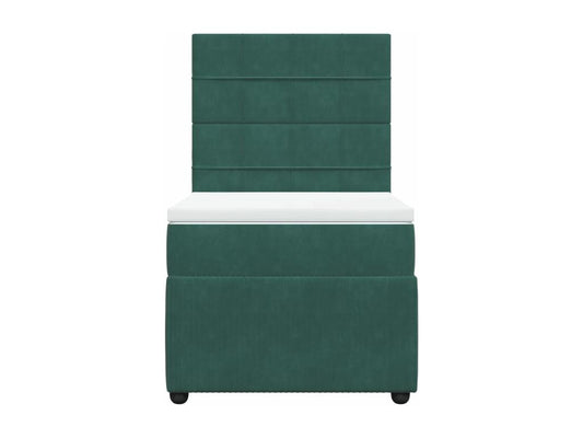 Sommier à Chicyla de lit avec matelas Vert foncé 100x200 cm VVJF03887