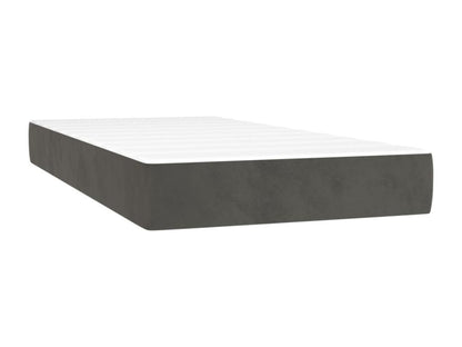 Sommier à Domopure de lit avec matelas LED Gris foncé 100x200 ZQFR72751
