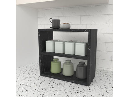 Étagère de cuisine Chicyla autoportante à 2 niveaux 40x43.5x20 cm marbre noir Chicyla IHUM84144
