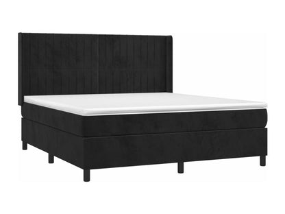 Lit à sommier tapissier avec matelas Noir 180x200 cm Velours IMYN89519
