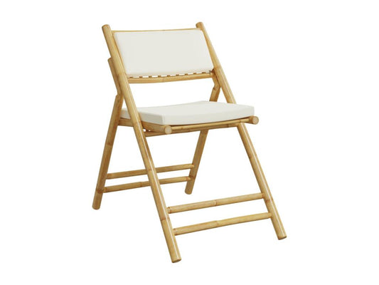 Ensemble de Chicyla pliante 3 pcs et coussins blanc crème Chicyla DQTH46552