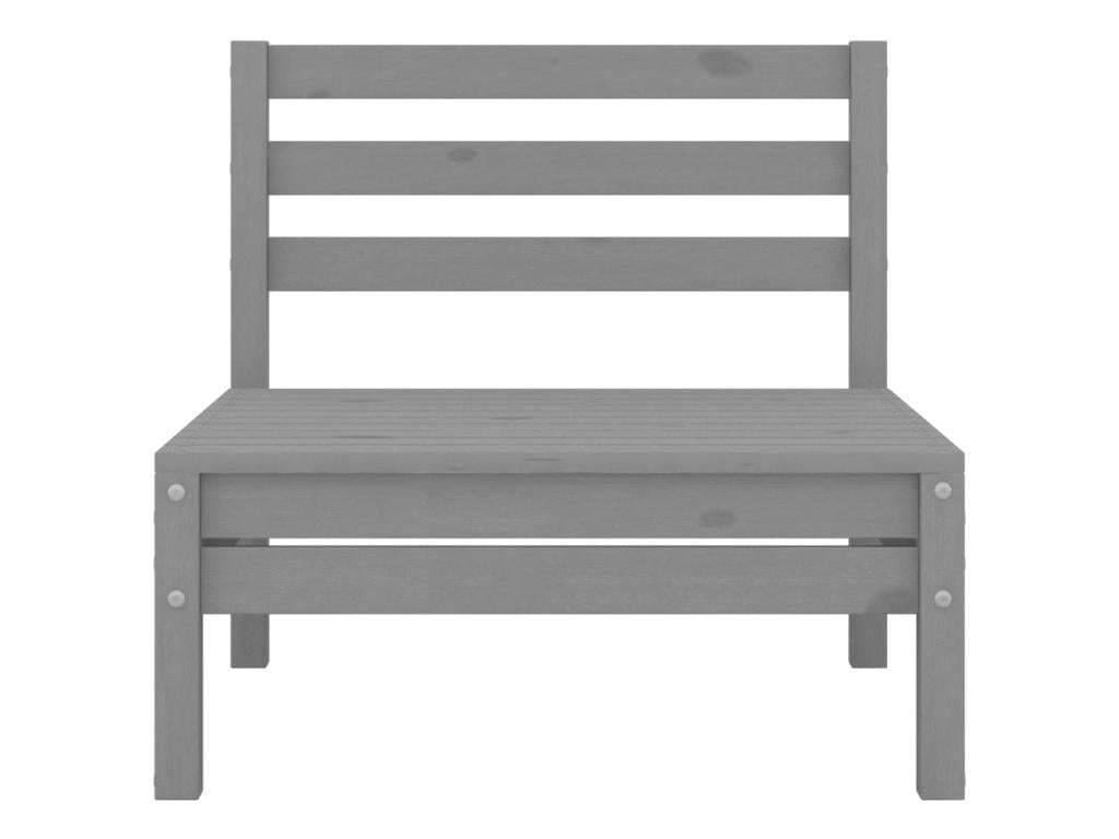 Canapé central de jardin Gris Bois de pin massif 2 TDSY07062