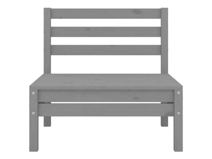 Canapé central de jardin Gris Bois de pin massif 2 TDSY07062