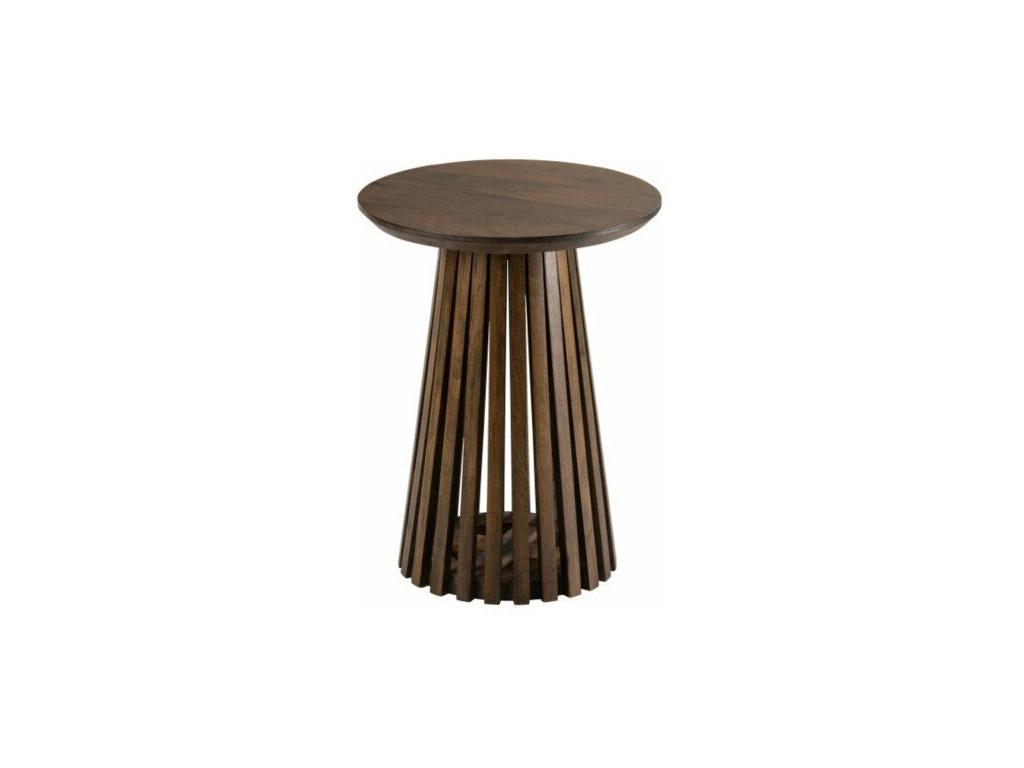 Table d'Appoint Design en Bois Meublori 40cm Marron