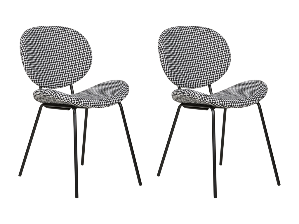 Lot de 2 chaises de salle à manger Chicyla Noir/blanc JOVK91918