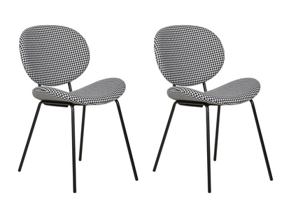 Lot de 2 chaises de salle à manger Chicyla Noir/blanc JOVK91918