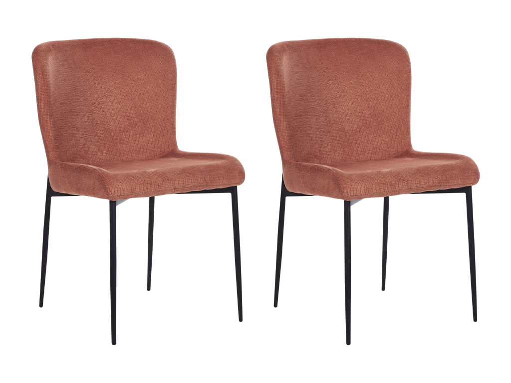 Lot de 2 chaises de salle à manger Domopure Marron ACYY44539