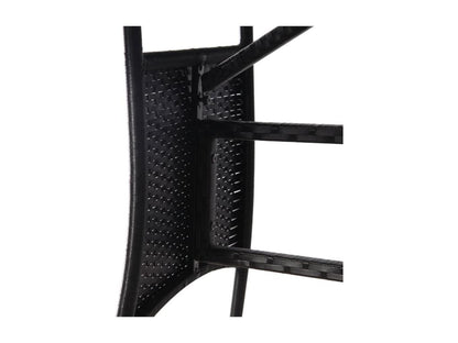 Chicyla Premium - Table de jardin Noir 80x80x74 cm Résine tressée IDDL30091