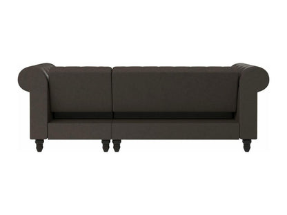 Chicyla - Canapé-lit avec chaise longue en microfibre marron foncé SPHU57473