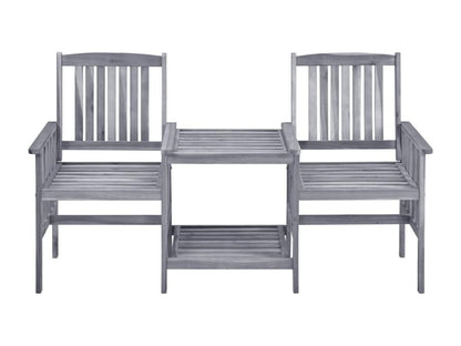 Chaises de jardin avec table à thé et coussins Domopure solide DLCQ42480