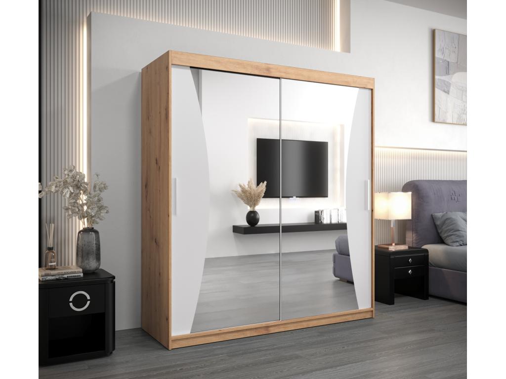 ARMOIRE Domopure À PORTES COULISSANTES 200/180/62 2 Portes Domopure/Blanc UCVS95506