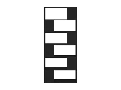 Bibliothèque/Séparateur de pièce Noir 80x24x186 cm Aggloméré NVQD97603