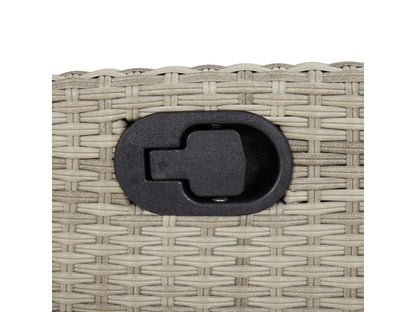 Chaise inclinable de jardin coussins gris clair résine tressée EVFP08883