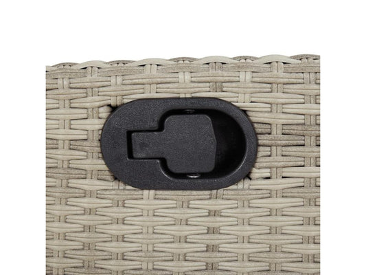 Chaise inclinable de jardin coussins gris clair résine tressée EVFP08883