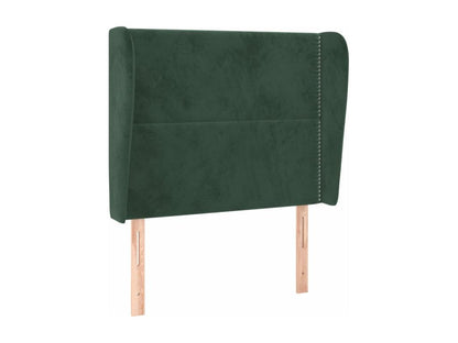 Tête de lit avec oreilles Vert foncé 93x23x118/128 cm Velours QOXK94994