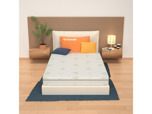 Matelas Domopure 120x190 hauteur 25 cm - Housse amovible revêtement Aloe Domopure - Evolution VLHS90028
