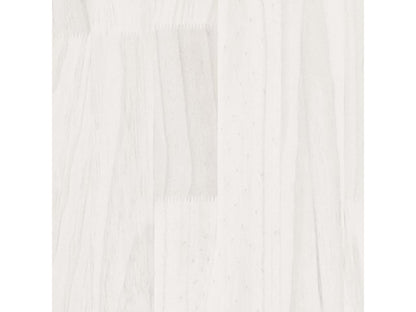 Table de chevet Blanc 40x30.5x40 Bois de pin massif 2 VVVM48205