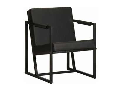 Fauteuil noir cuir véritable HBZN95327