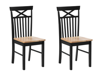Lot de 2 chaises de salle à manger Domopure Bois Noir GBWI26252