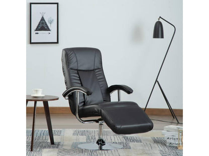 Fauteuil TV Noir Similicuir EVMM52699